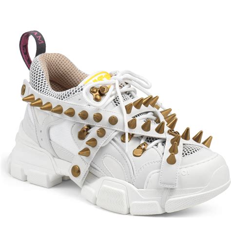 gucci sneakers with spikes on back|gucci flashtrek boots.